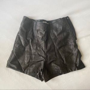 Faux Leather Hot Short
